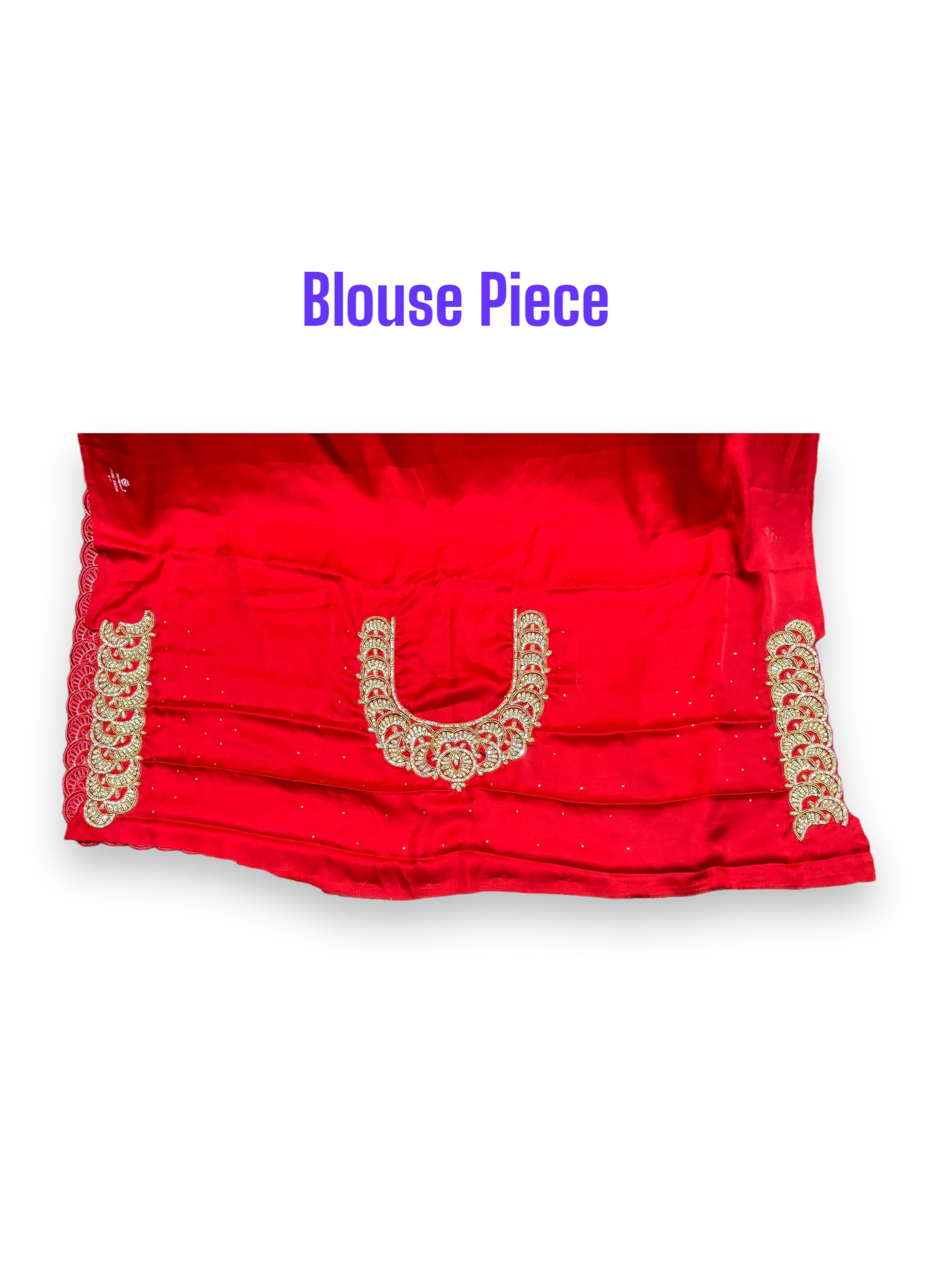 Red Color Designer Handwork Saree With Stones , Indian Cultural Wear for Women - Saree Ghor Charlotte