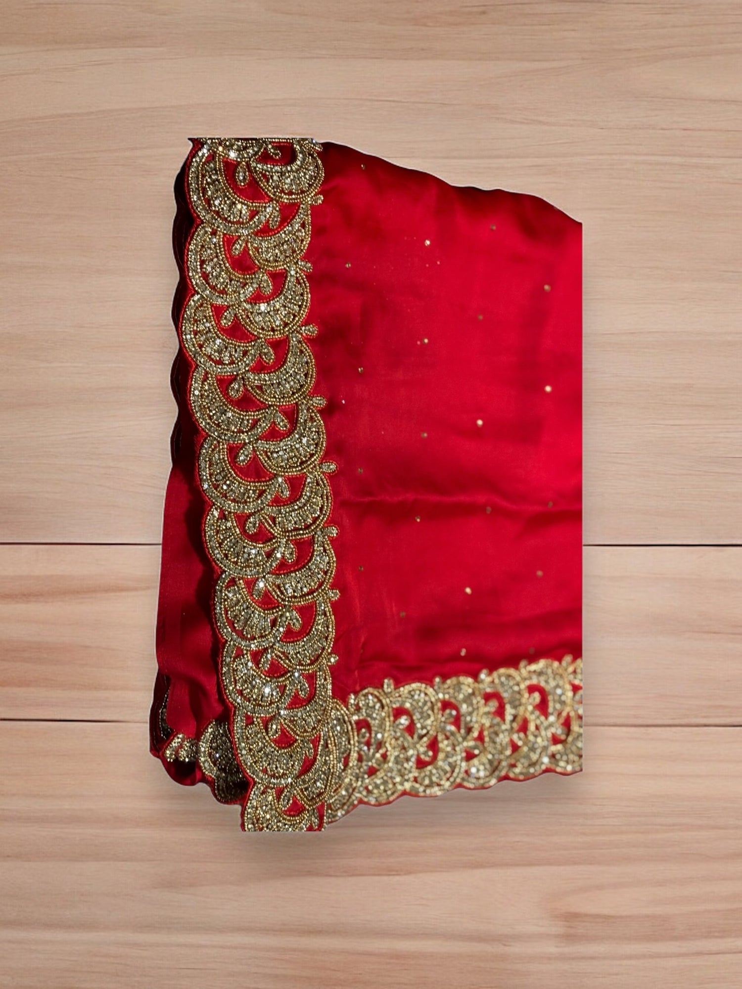 Red Color Designer Handwork Saree With Stones - Indian Ethnic Wear for Women - Saree Ghor Charlotte
