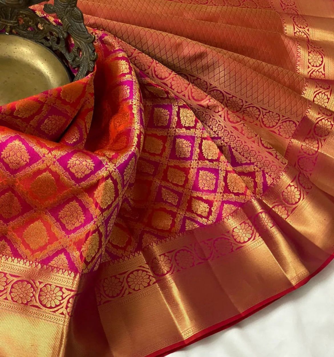 SOFT LICHI SILK Traditional Designer Saree – Ethnic Wear for Women- 307 - Saree Ghor Charlotte
