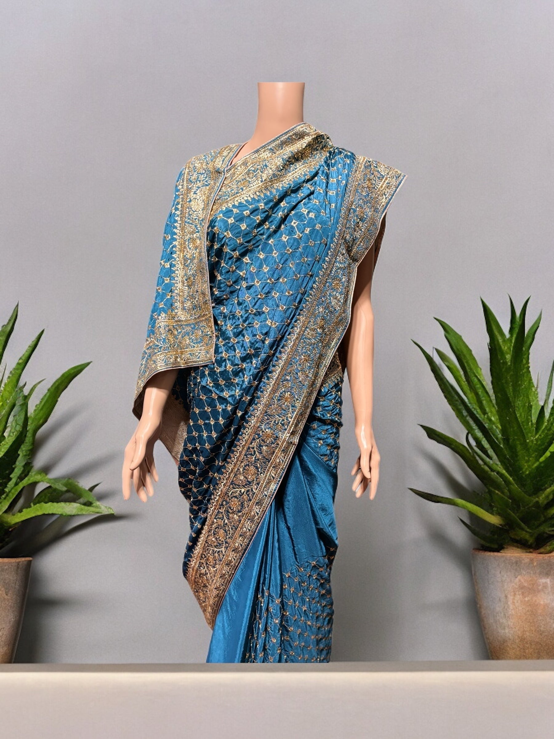 Sublime Simplicity: Traditional Designer Saree, Indian Cultural Wear for Women - Saree Ghor Charlotte