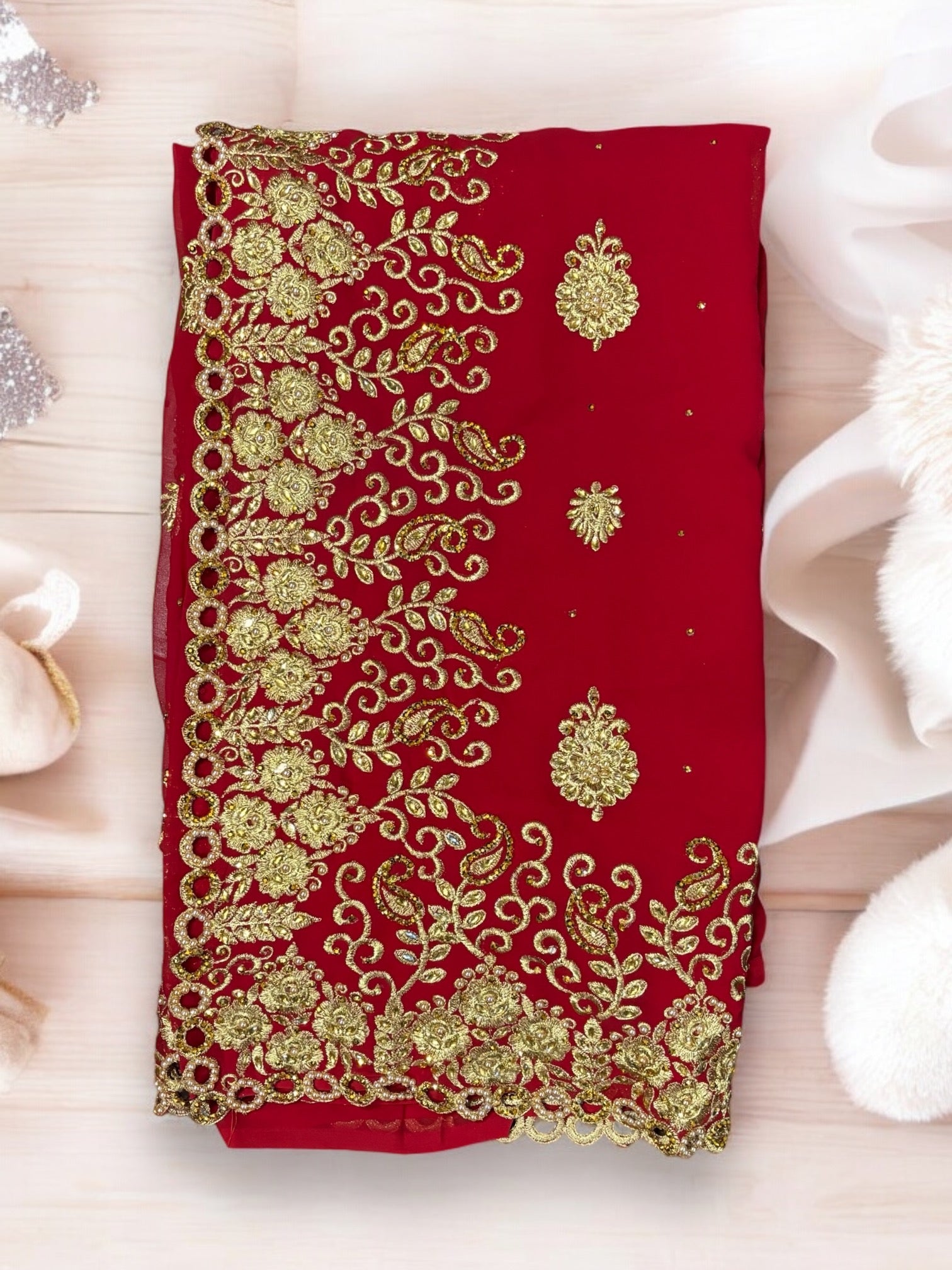 Traditional Designer Saree with Ready Blouse, Elegant Indian Cultural Wear, 014 - Saree Ghor Charlotte