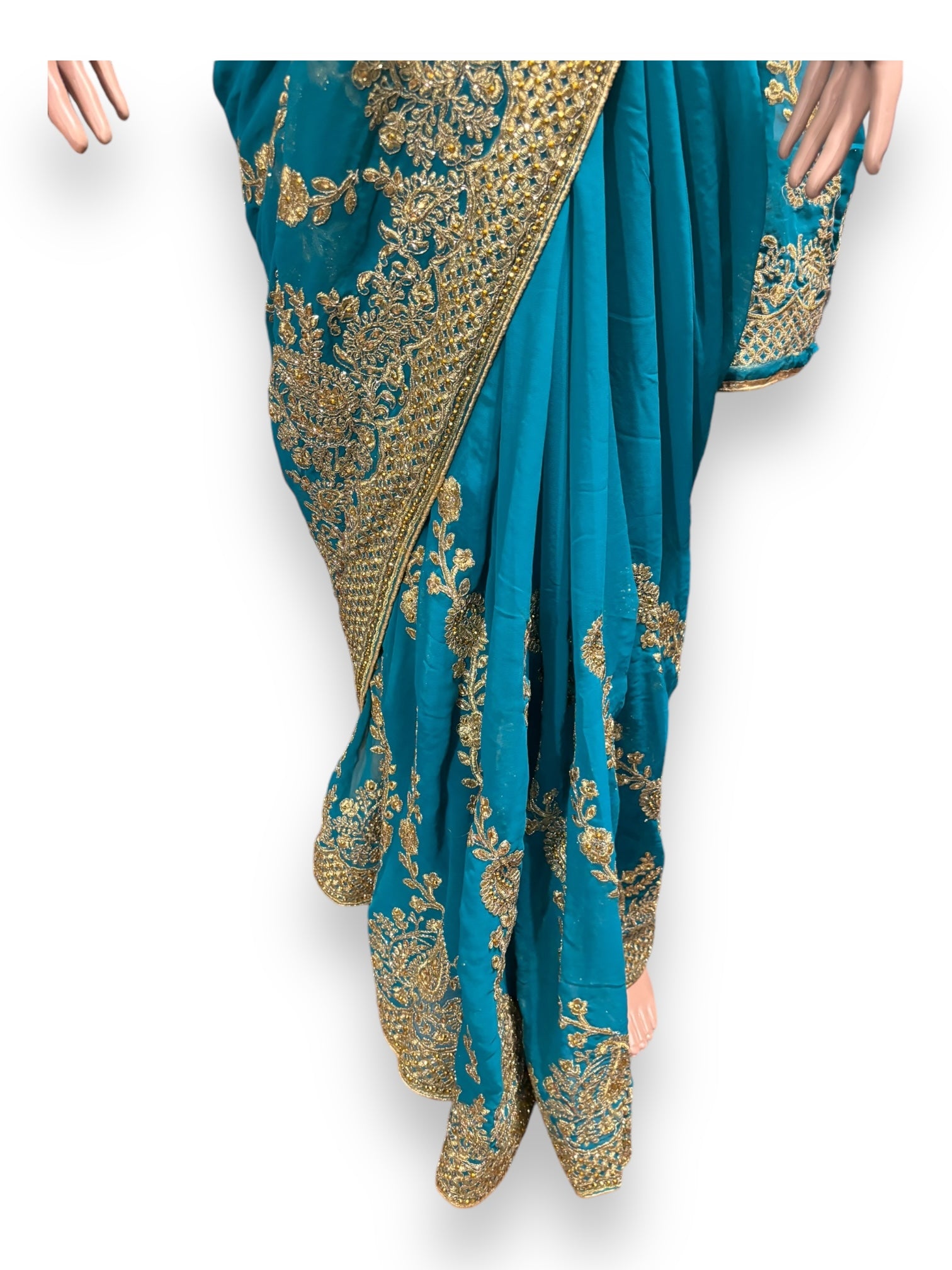 Traditional Designer Saree with Ready Blouse, Elegant Indian Cultural Wear, 015 - Saree Ghor Charlotte