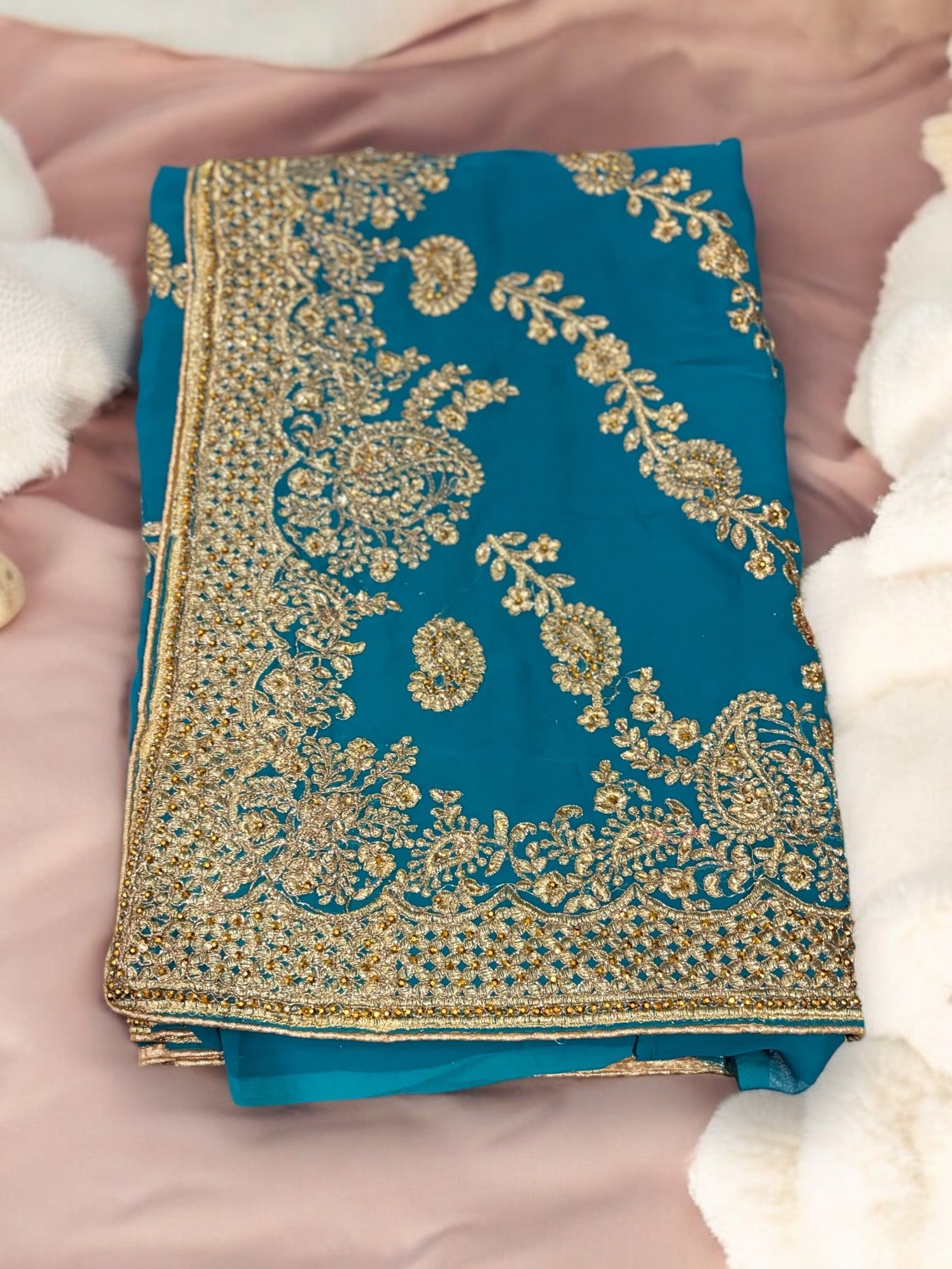 Traditional Designer Saree with Ready Blouse, Elegant Indian Cultural Wear, 015 - Saree Ghor Charlotte