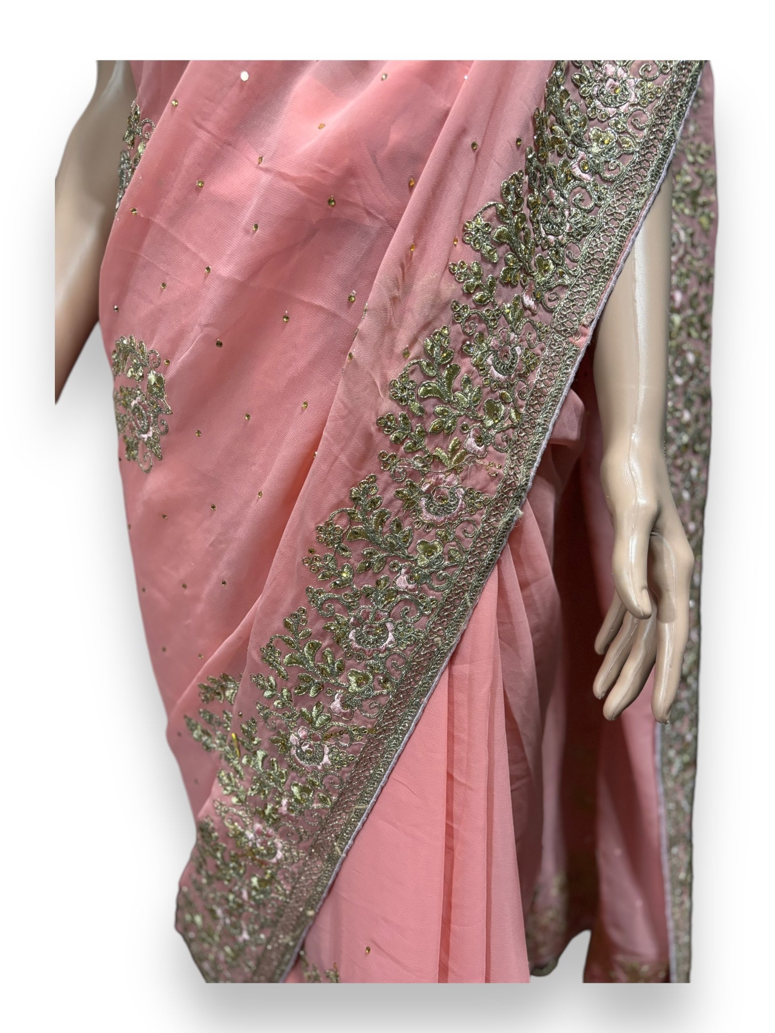 Traditional Designer Saree with Ready Blouse, Elegant Indian Cultural Wear, 016 - Saree Ghor Charlotte