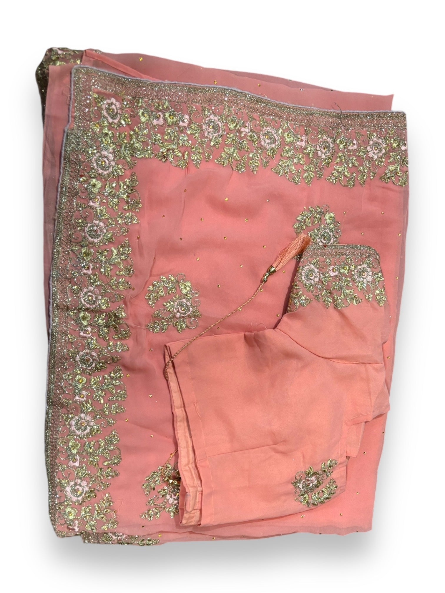 Traditional Designer Saree with Ready Blouse, Elegant Indian Cultural Wear, 016 - Saree Ghor Charlotte