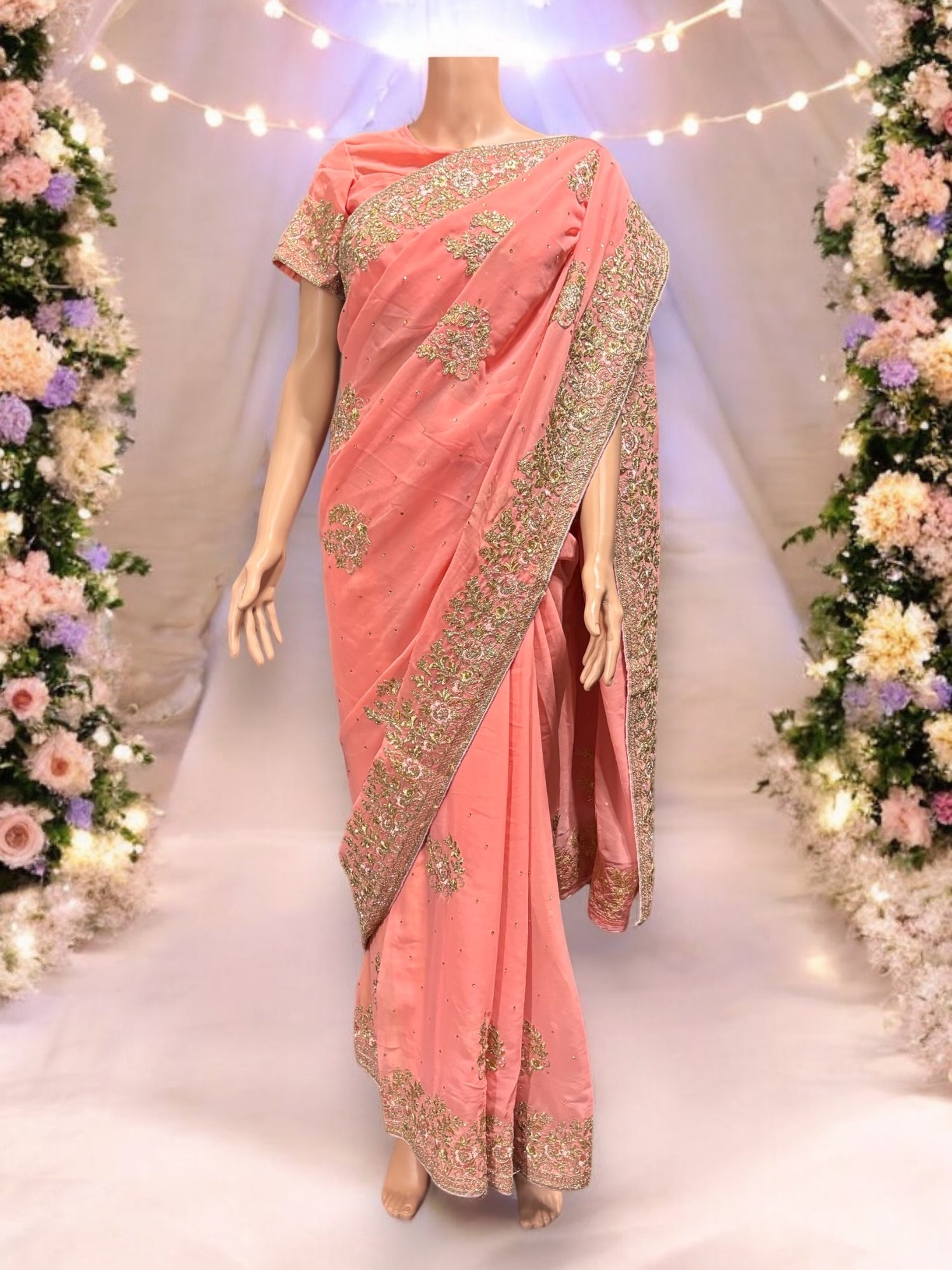 Traditional Designer Saree with Ready Blouse – Elegant Indian Ethnic Wear- 016 - Saree Ghor Charlotte