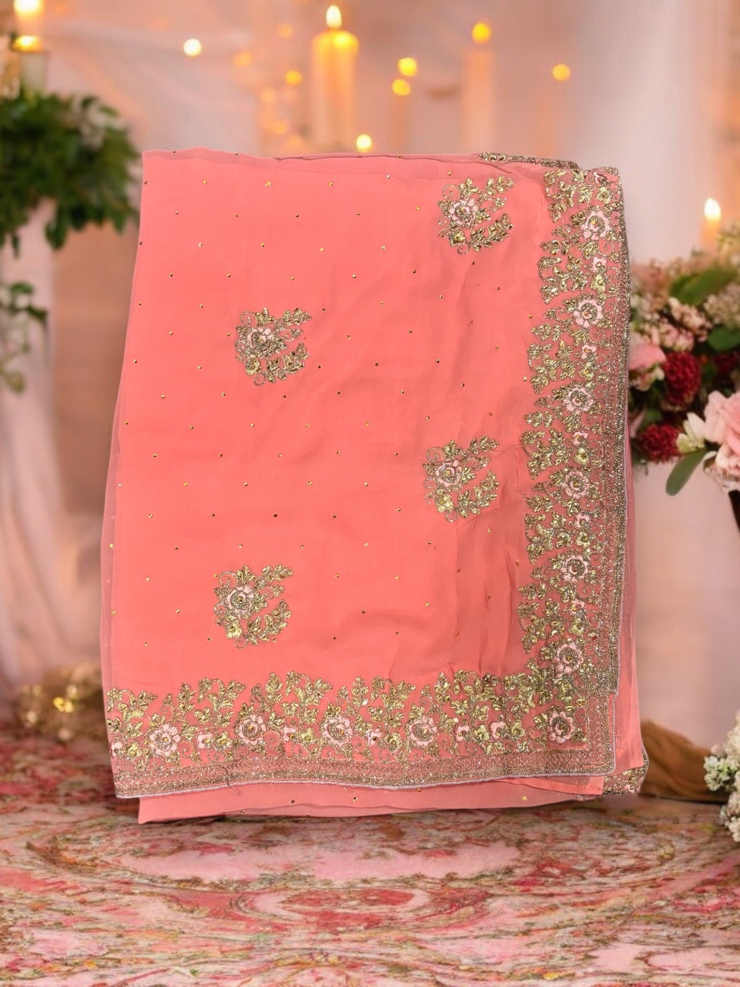 Traditional Designer Saree with Ready Blouse, Elegant Indian Cultural Wear, 016 - Saree Ghor Charlotte