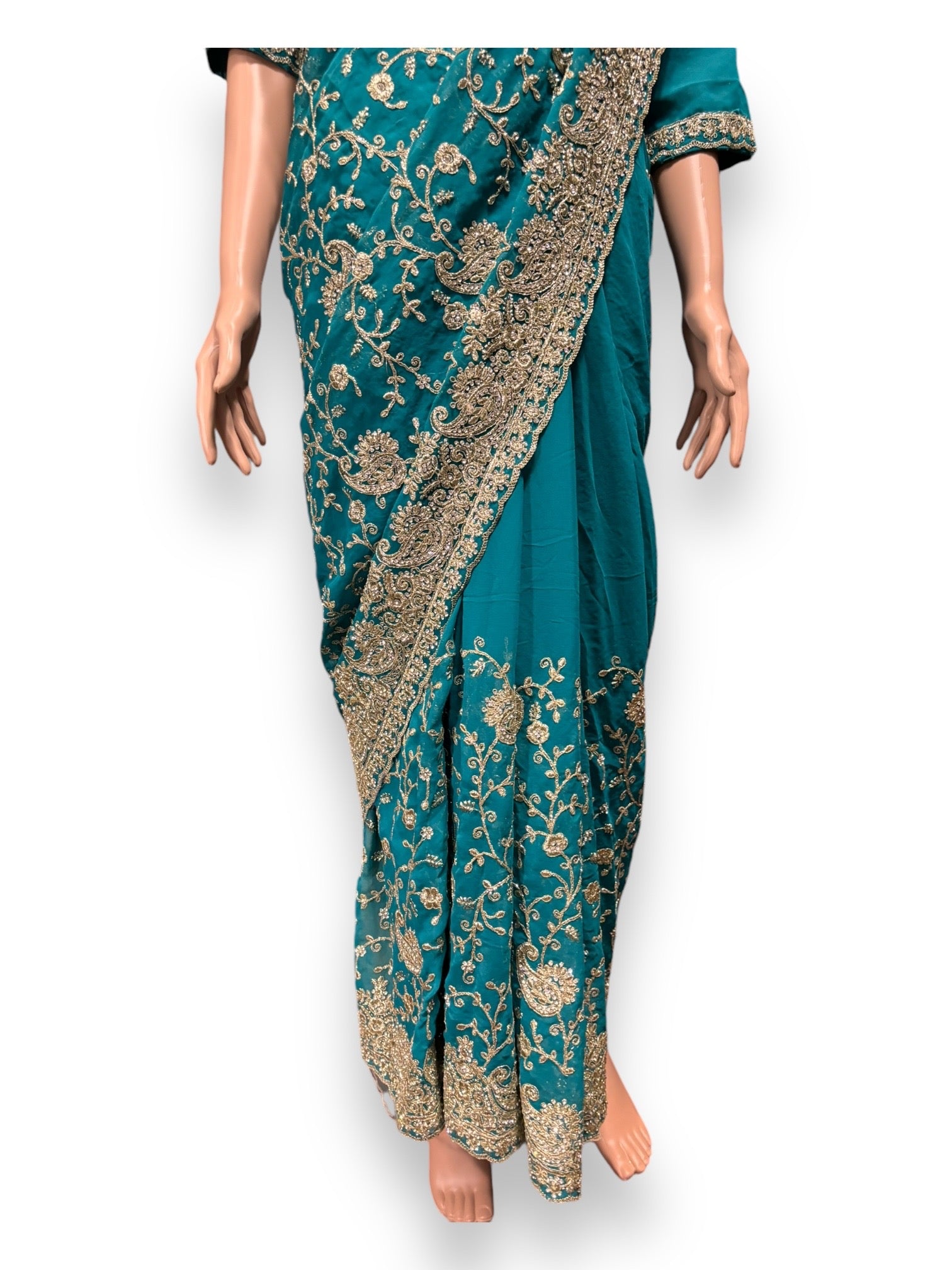 Traditional Designer Saree with Ready Blouse, Elegant Indian Cultural Wear, 020 - Saree Ghor Charlotte