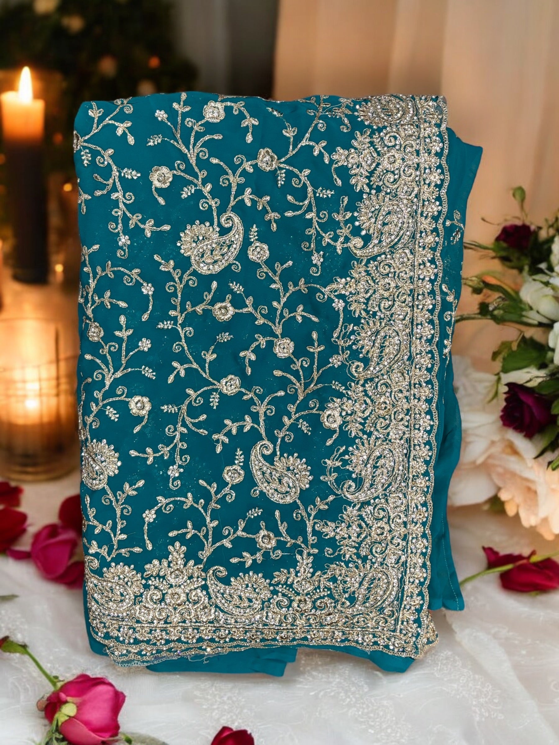 Traditional Designer Saree with Ready Blouse, Elegant Indian Cultural Wear, 020 - Saree Ghor Charlotte