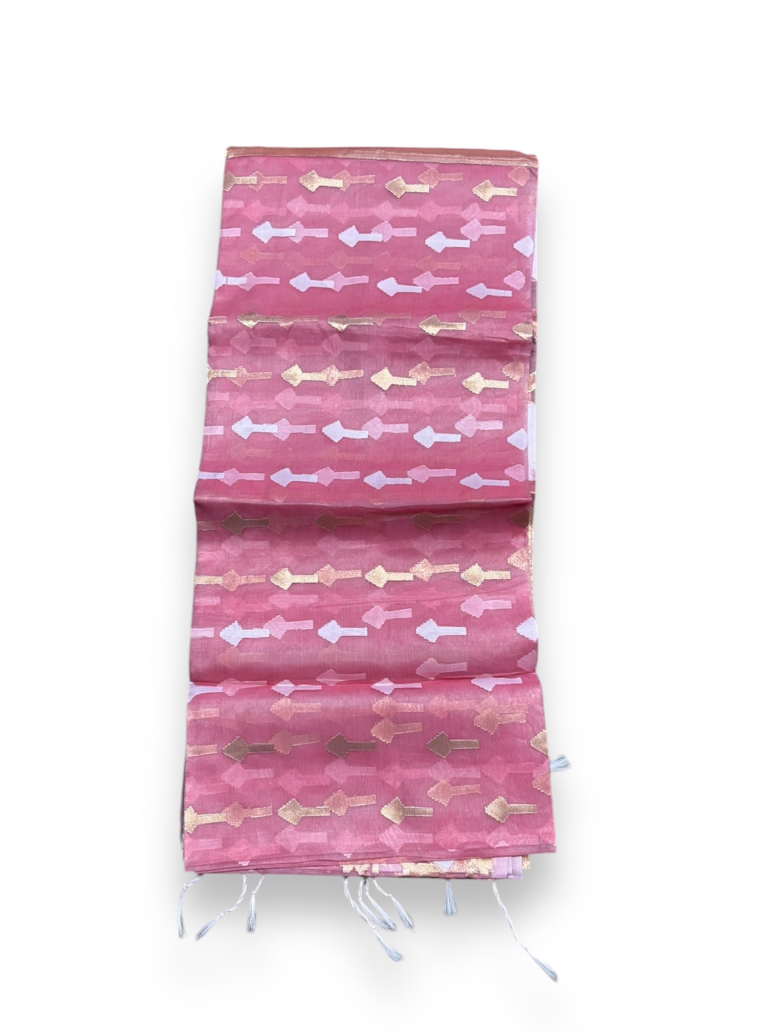 Traditional Organza Masline Jari Jamdani Saree , Indian Cultural Wear for Women, 03 - Saree Ghor Charlotte