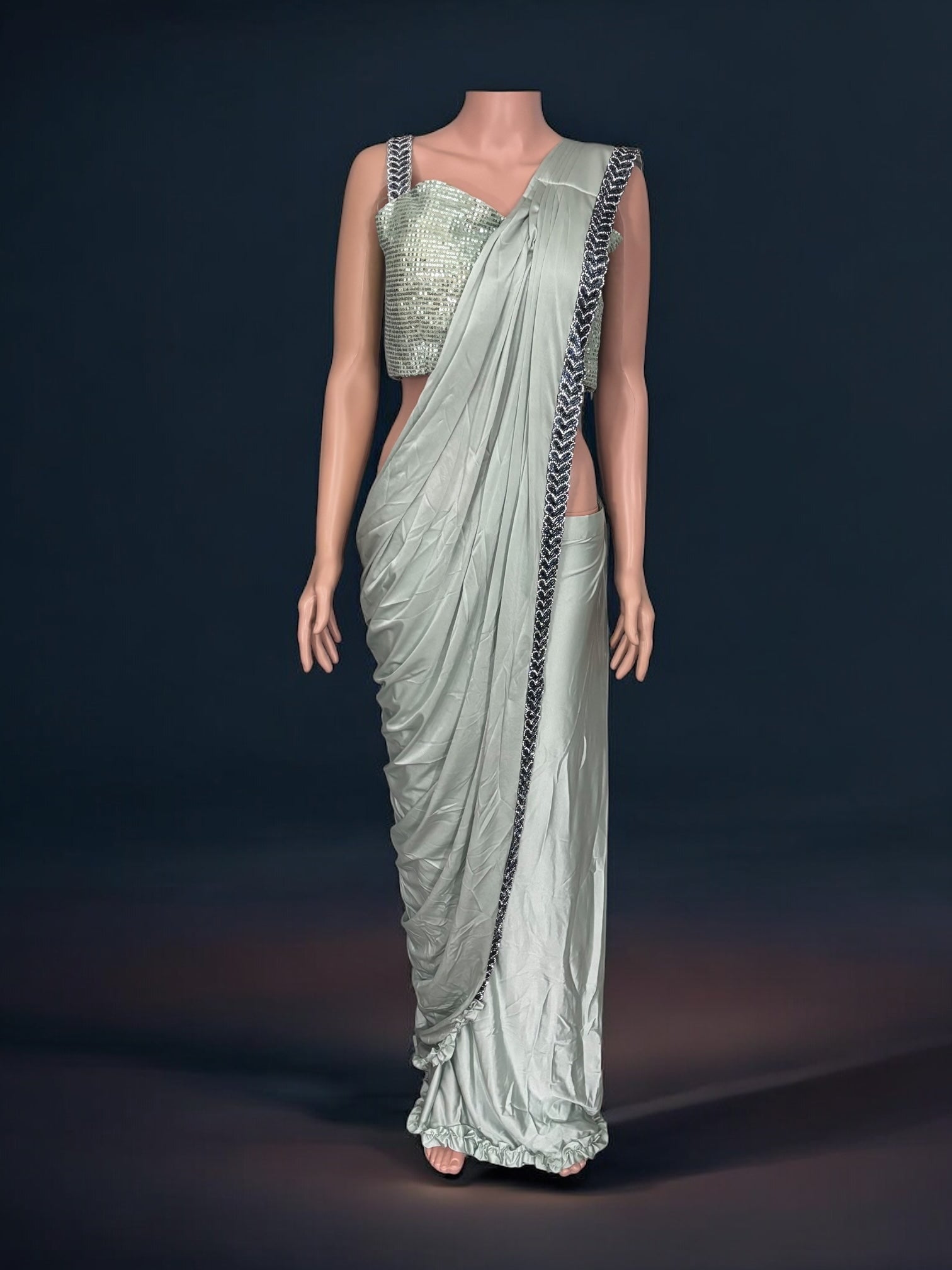 Traditional Ready to Wear Saree with Ready Blouse– Cultural Wear for Women,J1 - Saree Ghor Charlotte