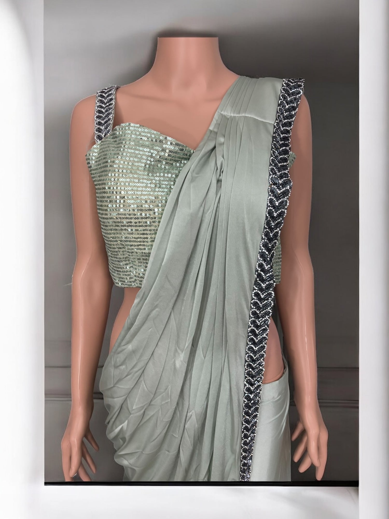 Traditional Ready to Wear Saree with Ready Blouse– Ethnic Wear for Women-J1 - Saree Ghor Charlotte