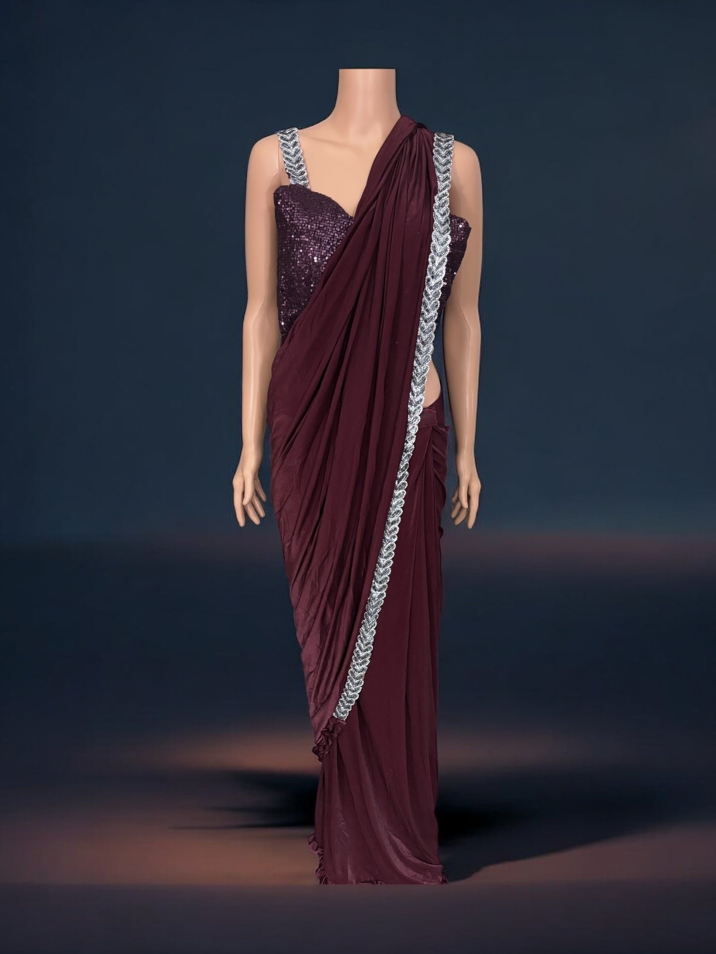 Traditional Ready to Wear Saree with Ready Blouse– Ethnic Wear for Women-J3 - Saree Ghor Charlotte
