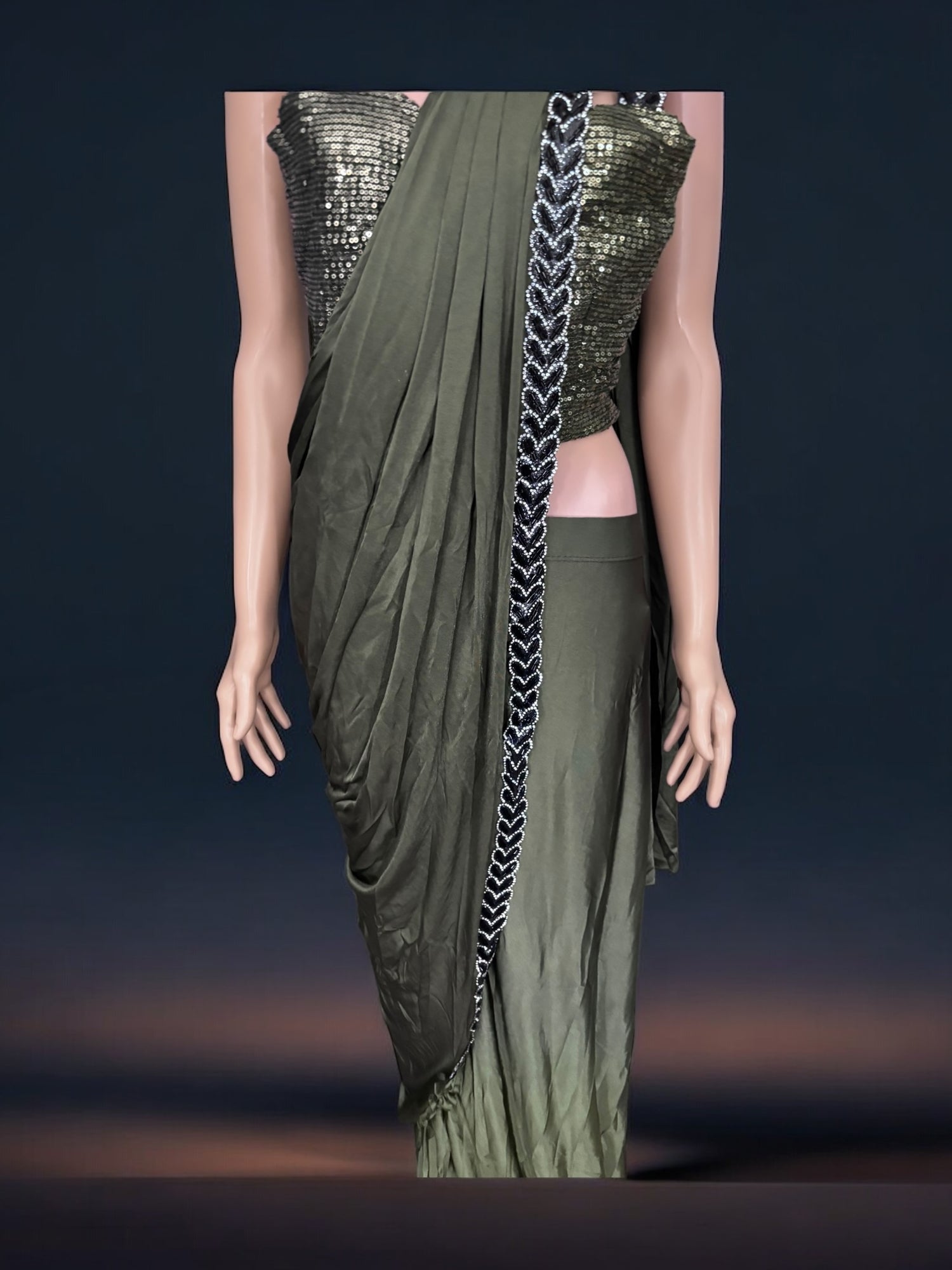 Traditional Ready to Wear Saree with Ready Blouse– Ethnic Wear for Women-J4 - Saree Ghor Charlotte