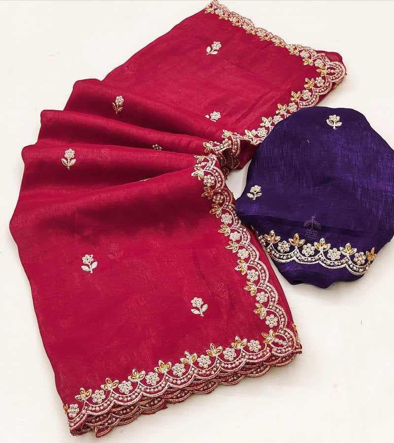 Traditional Saree – Ethnic Wear for Women- Ju06 - Saree Ghor Charlotte