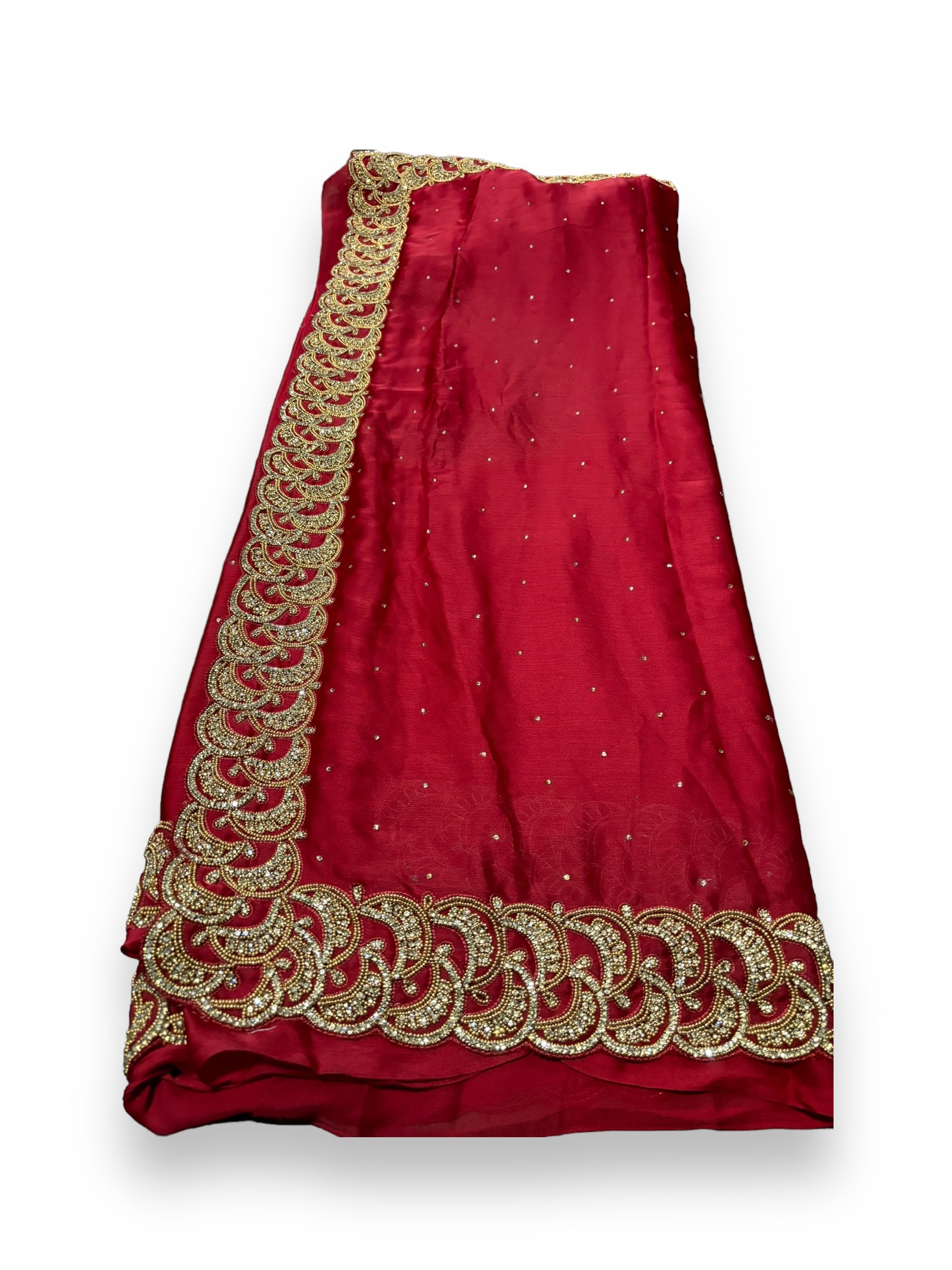 Wine Red, Designer Handwork Saree With Stones, Indian Cultural Wear for Women - Saree Ghor Charlotte