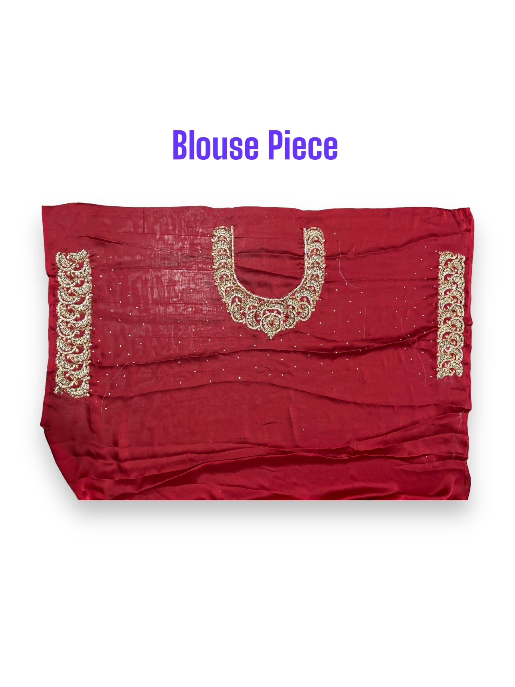 Wine Red, Designer Handwork Saree With Stones, Indian Cultural Wear for Women - Saree Ghor Charlotte