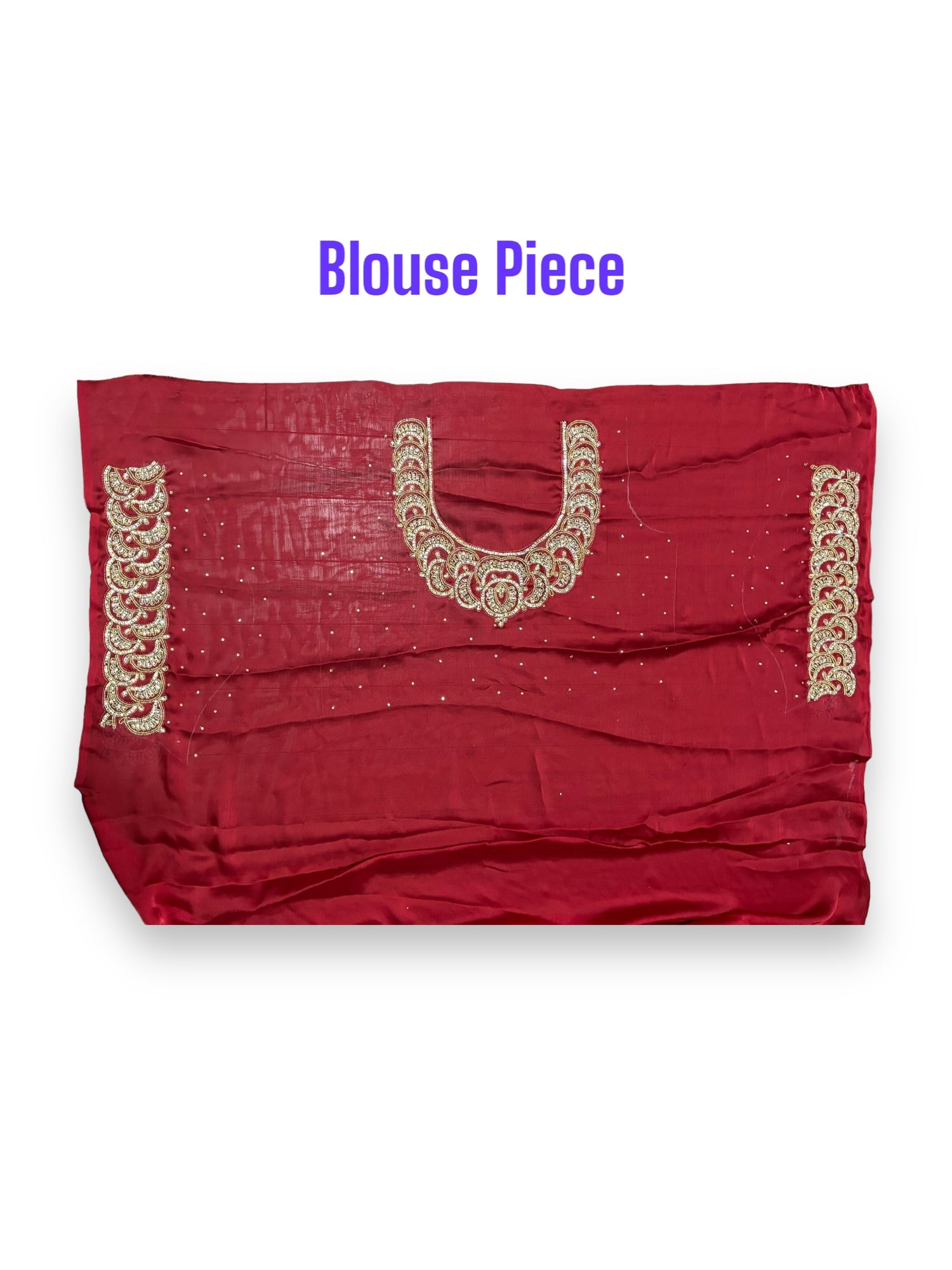 Wine Red- Designer Handwork Saree With Stones- Indian Ethnic Wear for Women - Saree Ghor Charlotte