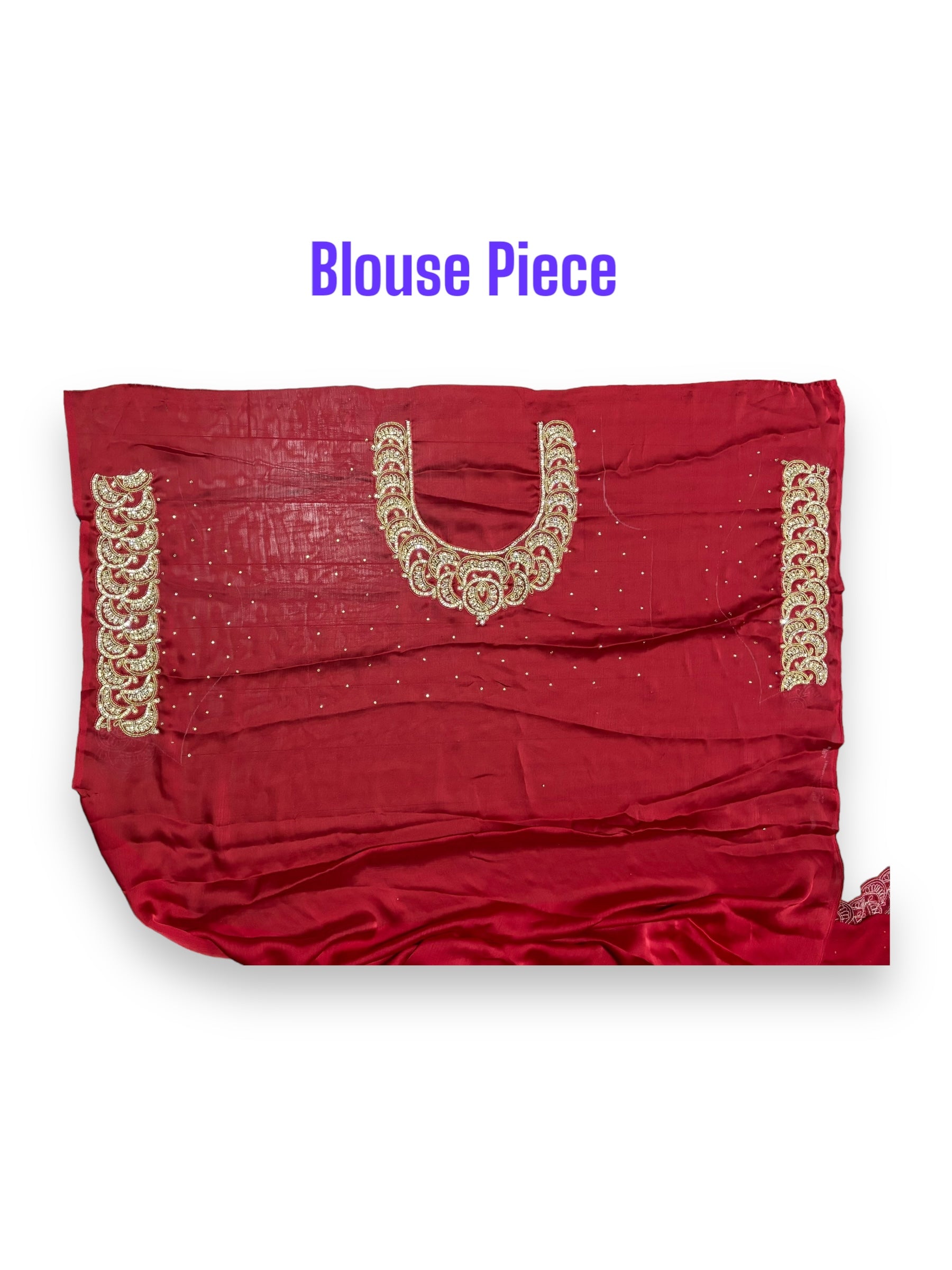 Wine Red, Designer Handwork Saree With Stones, Indian Cultural Wear for Women - Saree Ghor Charlotte