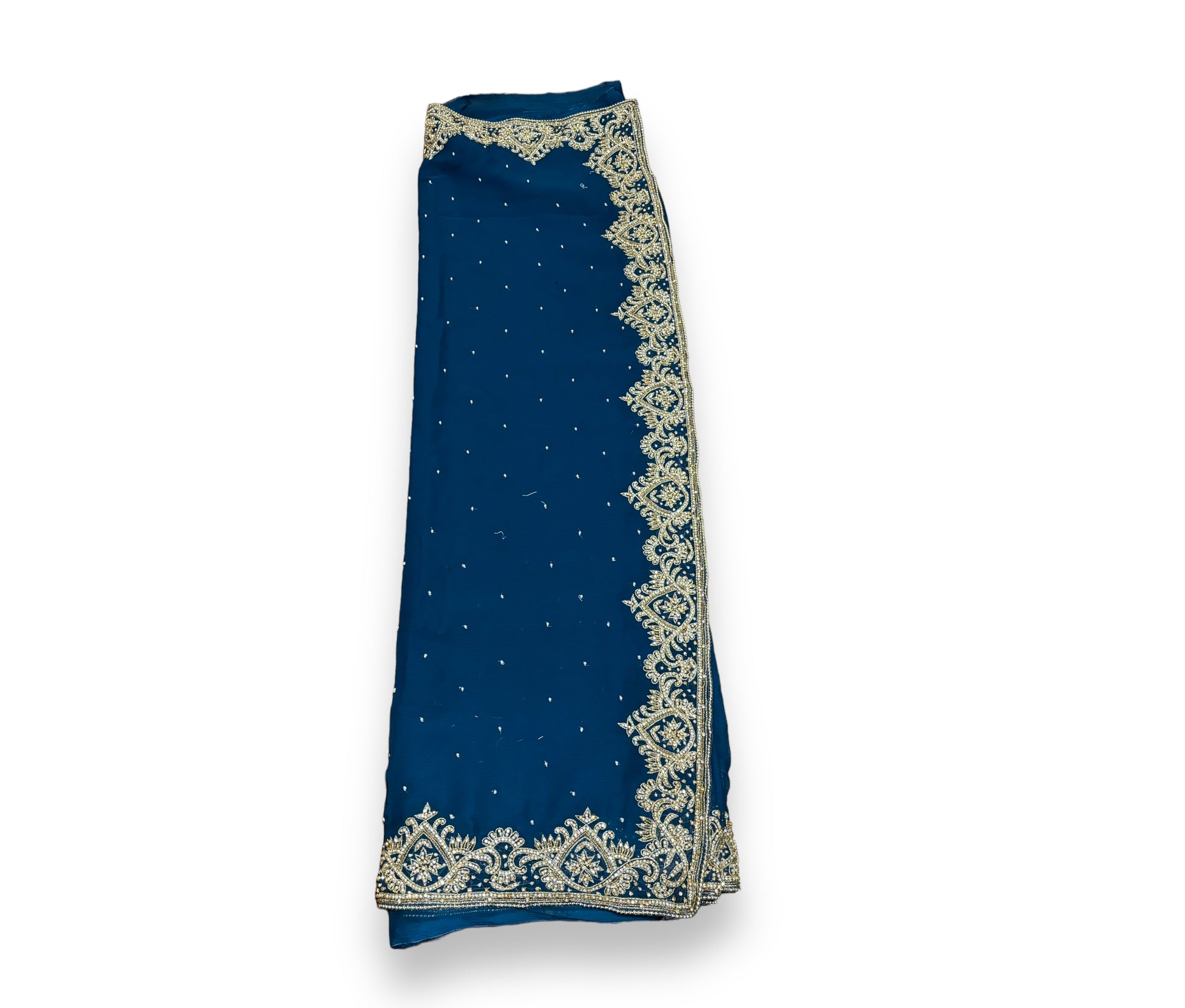 Designer Handwork Saree with Dupatta from Saree Ghor Charlotte, featuring intricate embroidery and a matching blouse for women.