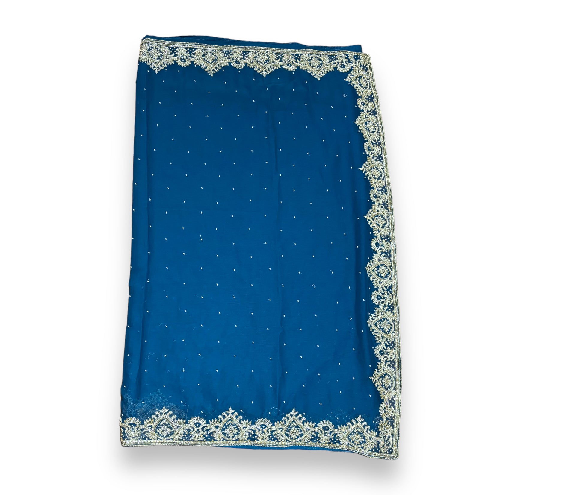Designer Handwork Saree with Dupatta by Saree Ghor Charlotte, featuring intricate embroidery and a matching blouse for women.