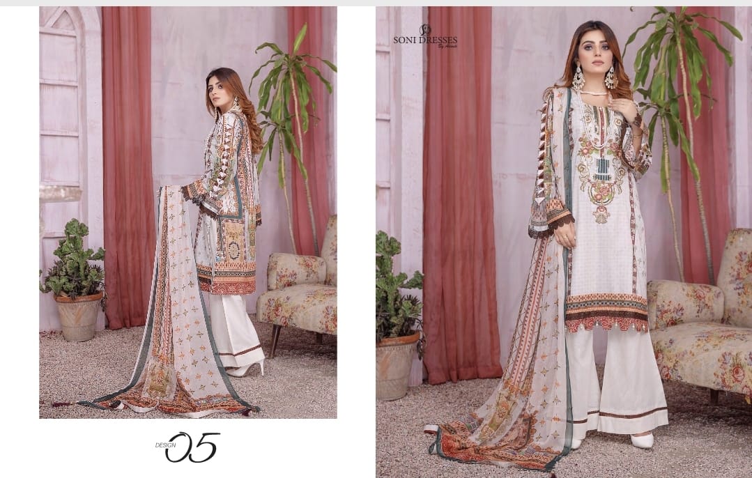Timeless Embroidered Soni Brand Pakistani Dress -05