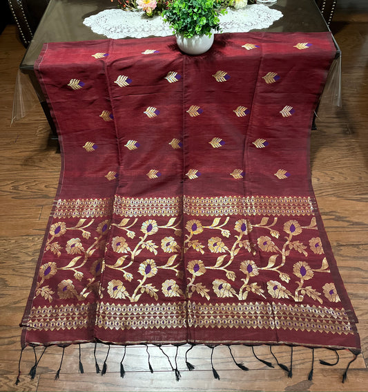 Linen Jamdani Saree