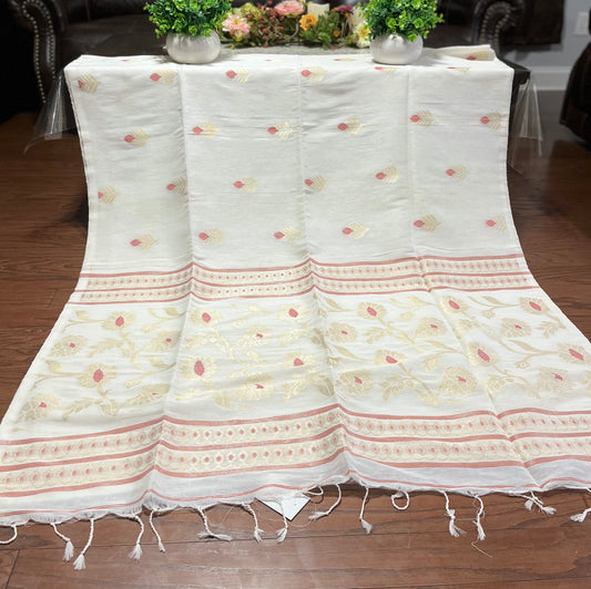 Linen Jamdani Saree