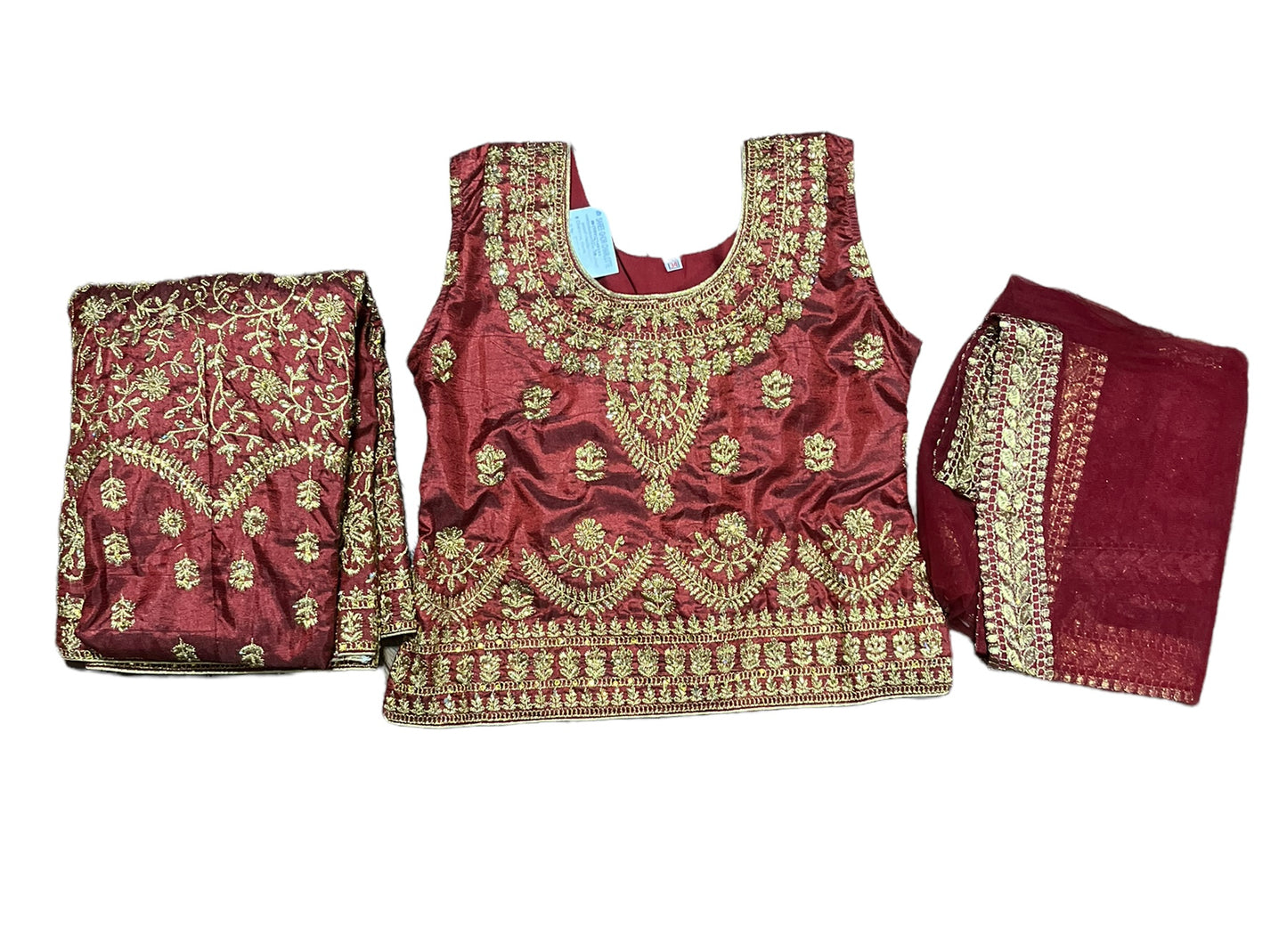 Princess Dreams: Girls' Embroidered Lehenga Choli Set