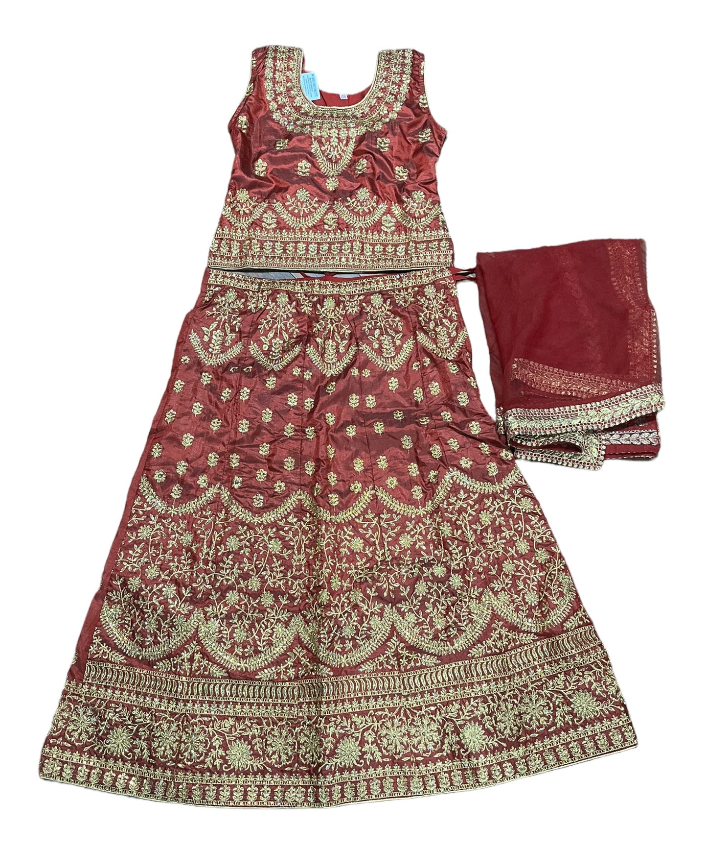 Princess Dreams: Girls' Embroidered Lehenga Choli Set