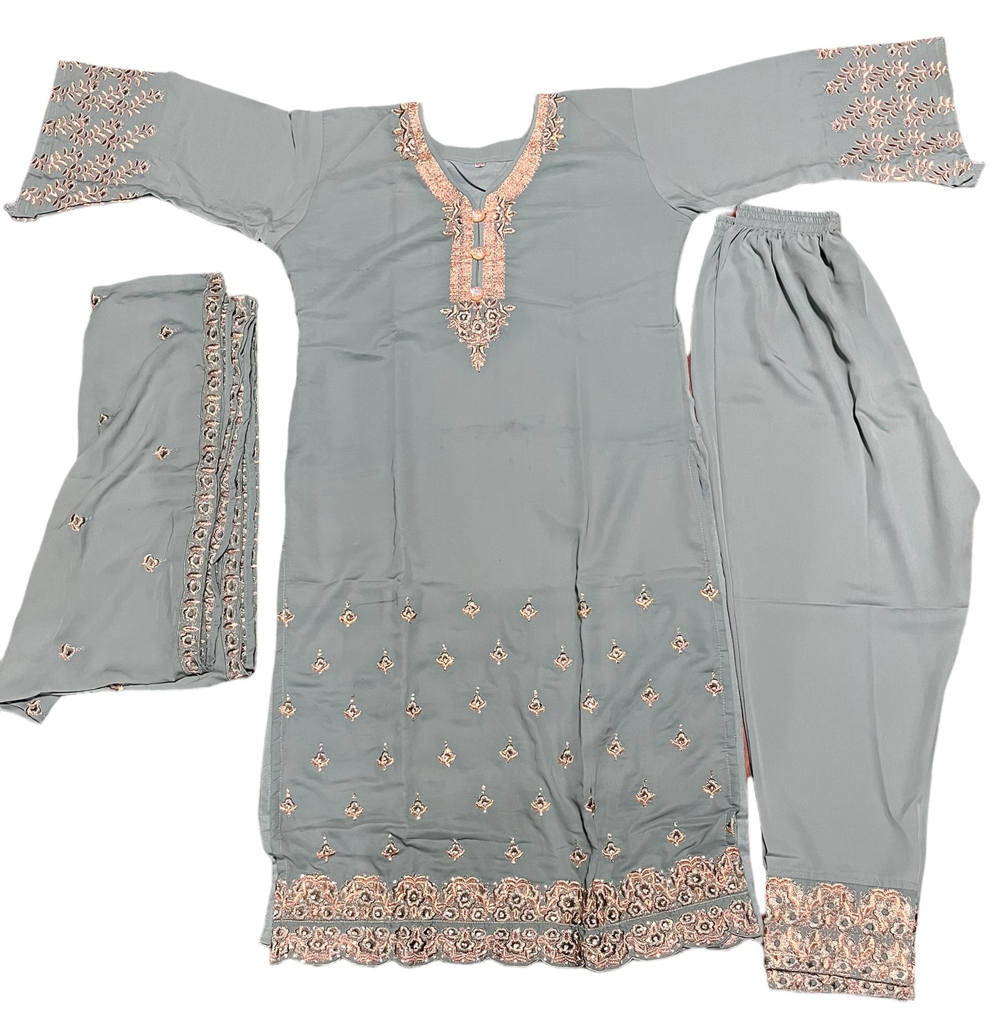 Clearance Sale: Stylish Linen & Silk Party Wear Dress