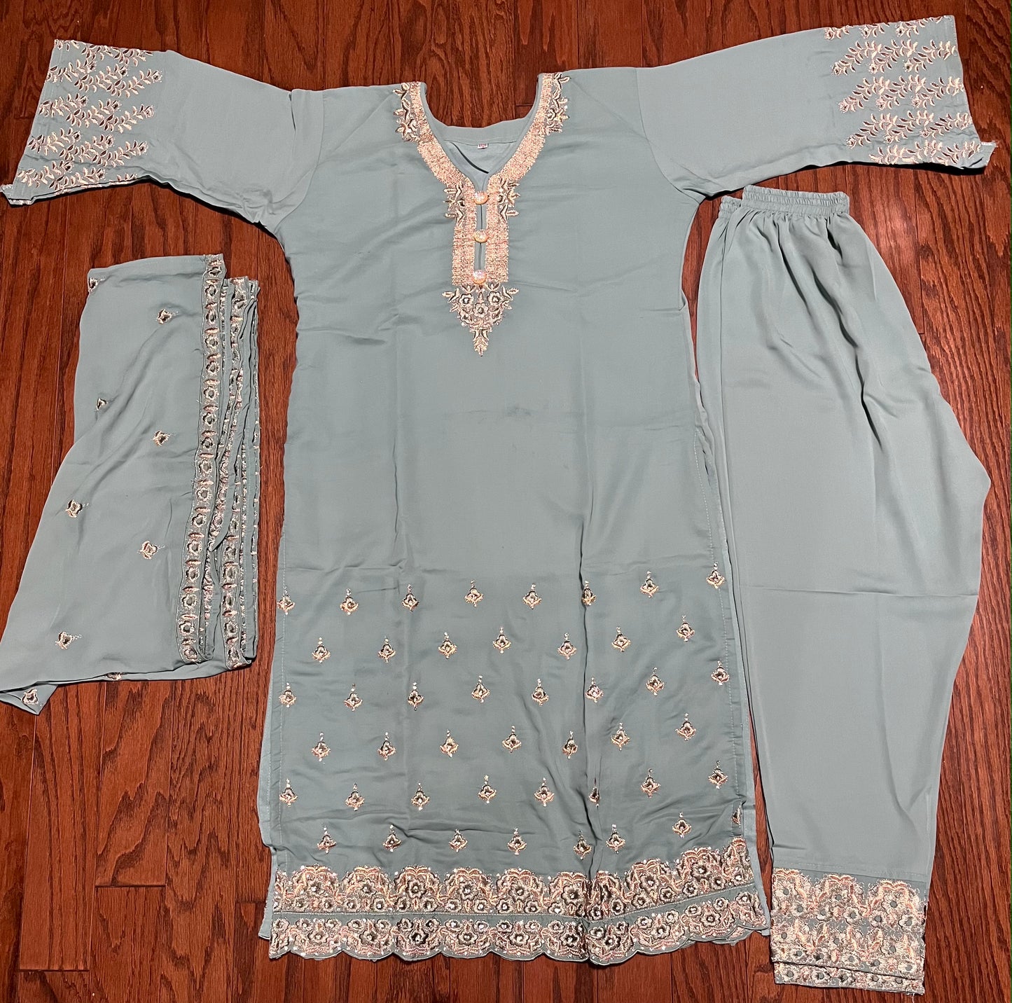 Clearance Sale: Stylish Linen & Silk Party Wear Dress