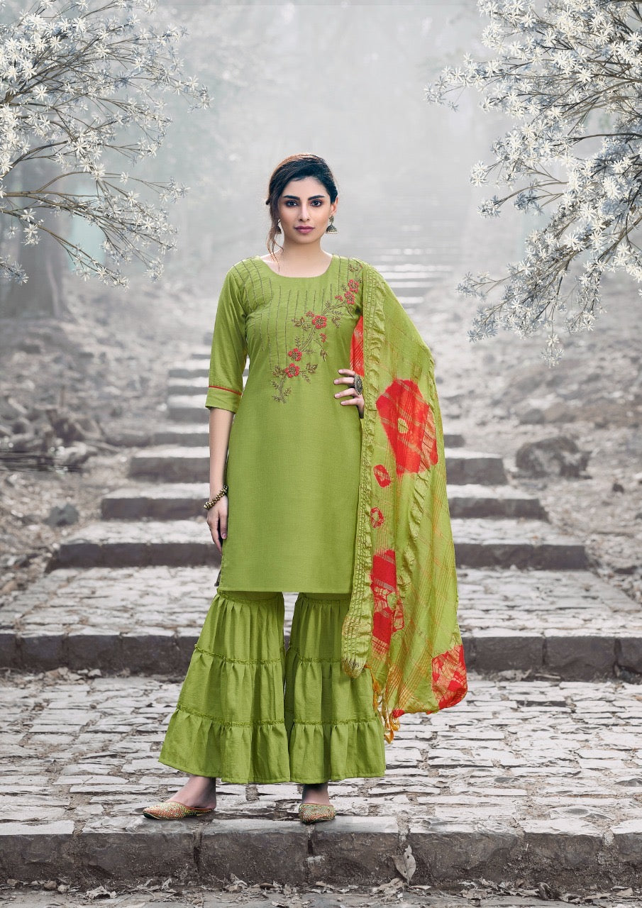 Elegant Silk Salwar Kameez: Parra Aliana 1 Festive Wear with Handwork Embroidery