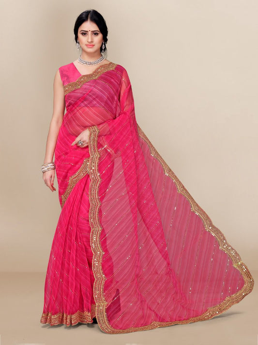 Captivating Clemira Soft Organza Designer Saree: Embrace the Magic of Ethereal Elegance