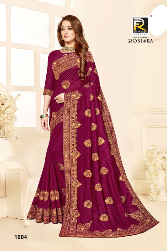 Ronisha Agrima - Festive Wear Vichitra Silk Saree -1004