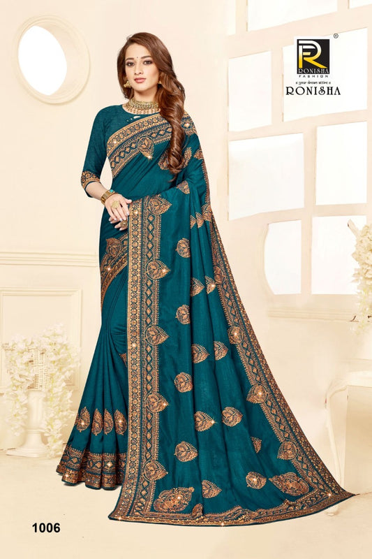 Ronisha Agrima - Festive Wear Vichitra Silk Saree -1006