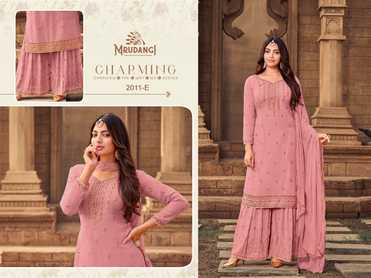 Mrudangi Gulabo: Elevate Your Ethnic Wardrobe with our Designer Salwar Kameez -2011 E