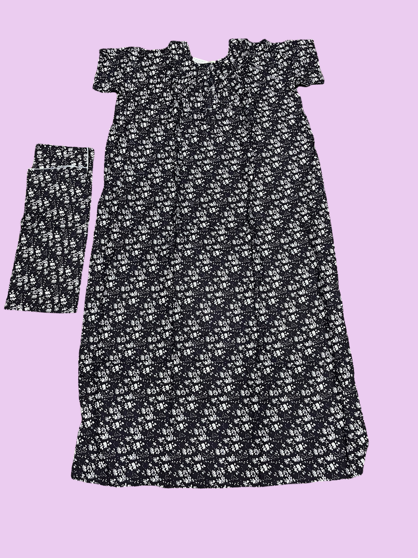 Effortless Elegance: Linen Maxi Dress with Dupatta - Big Size - 071