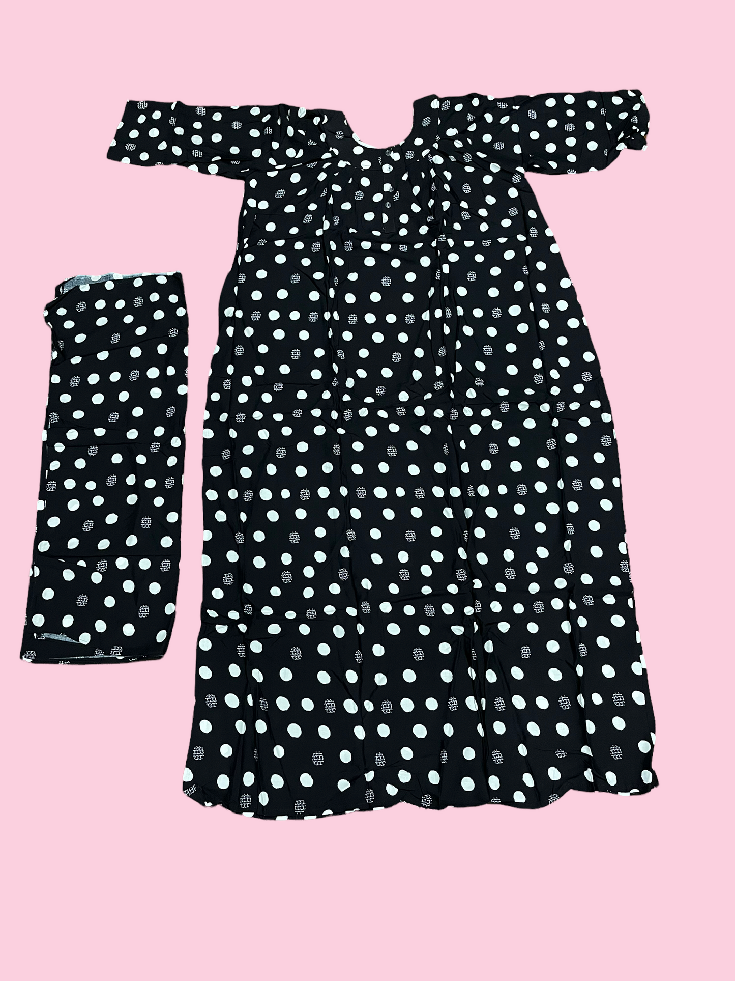 Effortless Elegance: Linen Maxi Dress with Dupatta for Women - 121