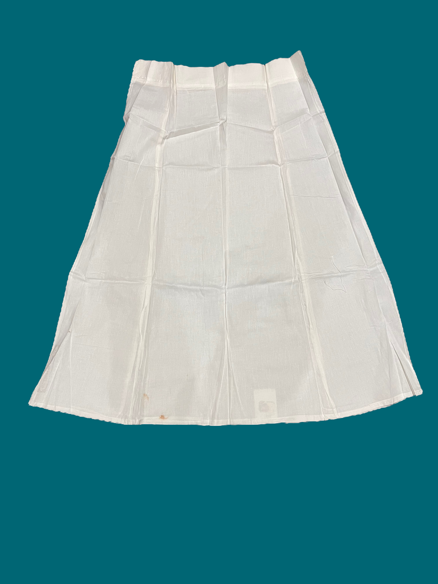 Essential White Plain Cotton Petticoat for Women -16