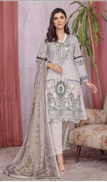 Timeless Embroidered Soni Brand Linen Pakistani Dress -04