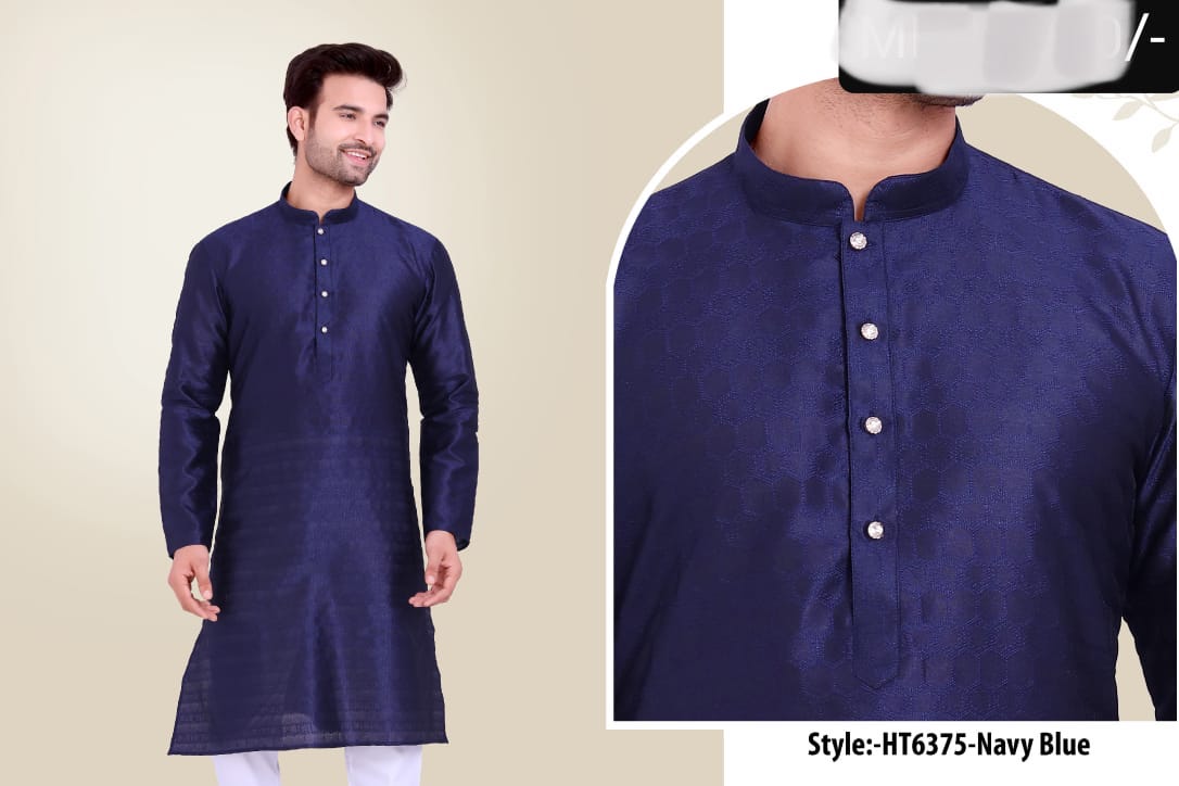 Navy blue 2025 kurta pajama punjabi