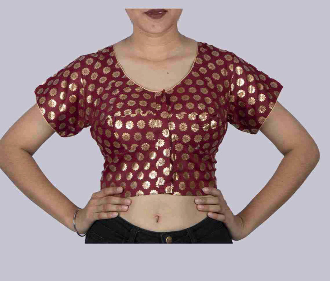 Traditional Ready Made Blouse for Saree, Cultural Wear for Women, 101 - Saree Ghor Charlotte