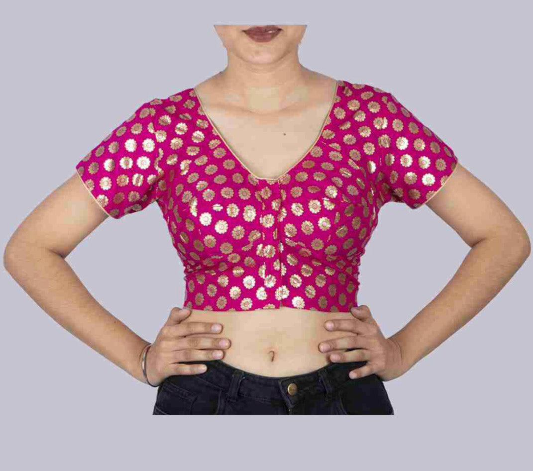 Traditional Ready Made Blouse for Saree, Cultural Wear for Women, 102 - Saree Ghor Charlotte