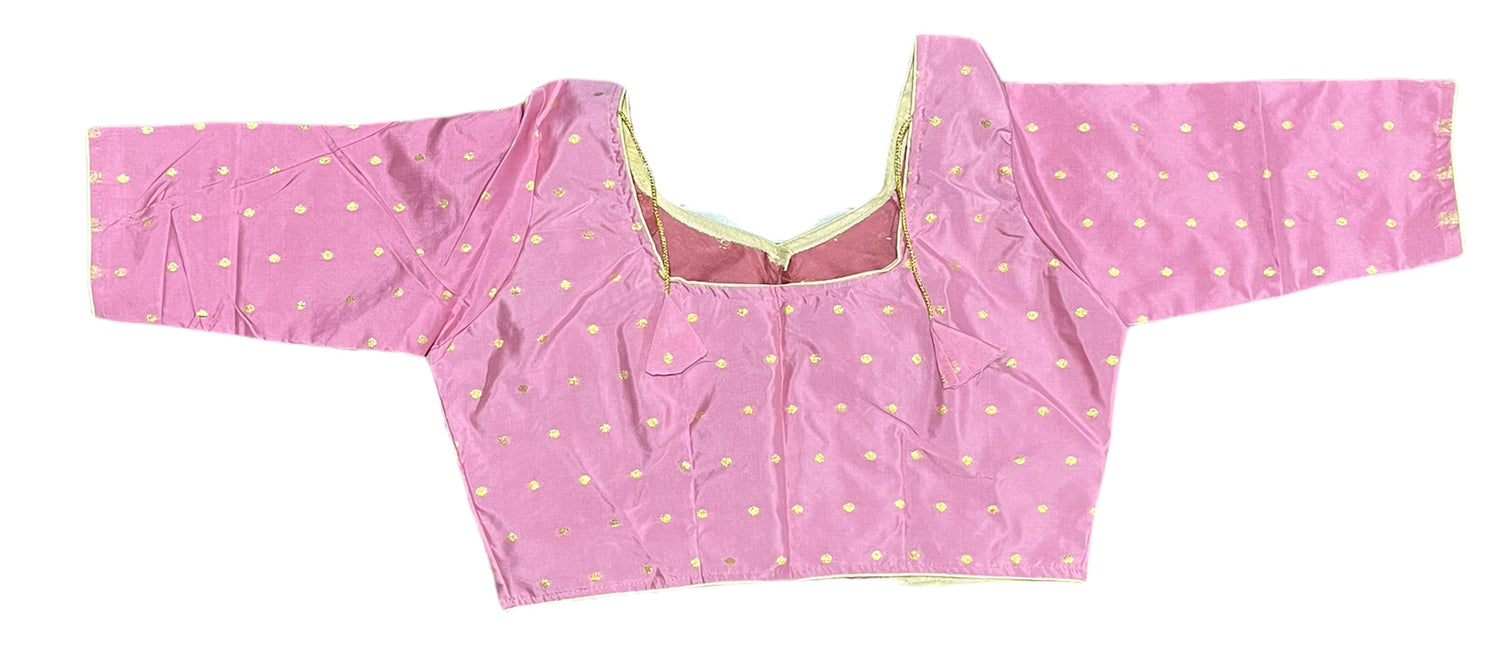 Pink Traditional Ready Made Blouse for Saree – Ethnic Wear for Women - 045 - Saree Ghor Charlotte