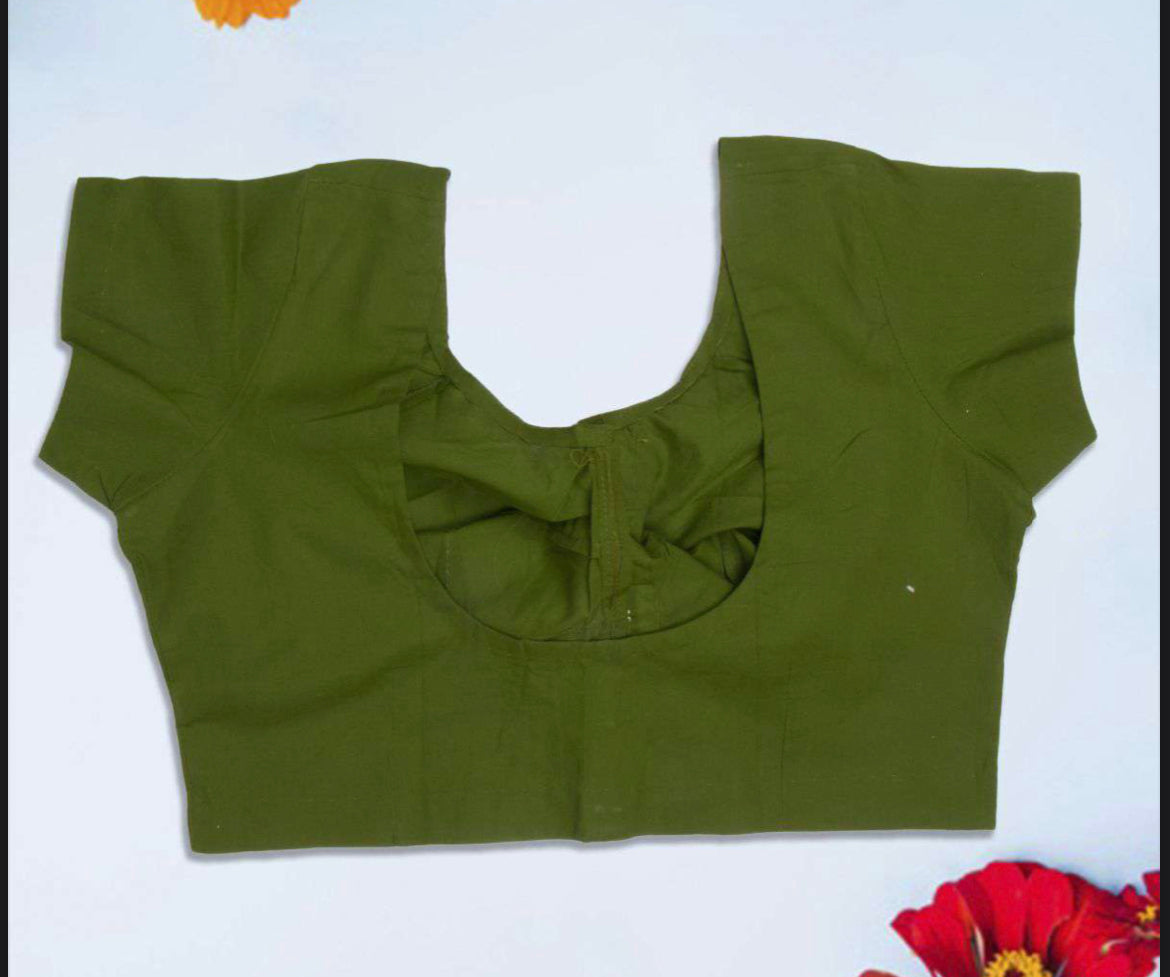 Traditional Saree Ghor Charlotte ready-made blouse for women, ethnic wear with intricate embroidery and stylish design.