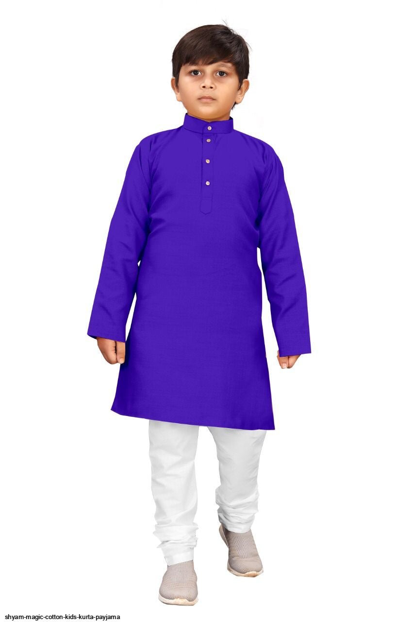 Traditional Boys Cotton Kurta Payjama Set - A - Saree Ghor Charlotte