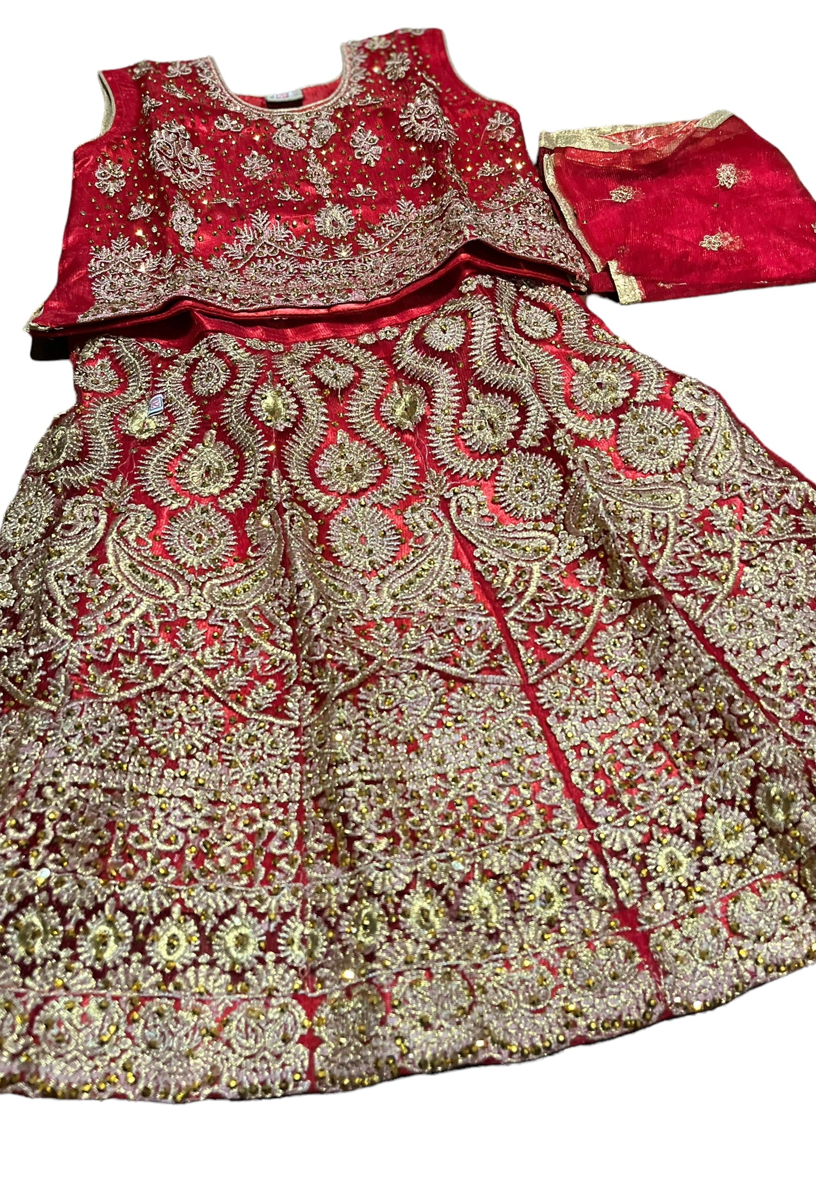 Traditional Girls Lehenga Choli Set, Cultural Wear for Kids,08 - Saree Ghor Charlotte
