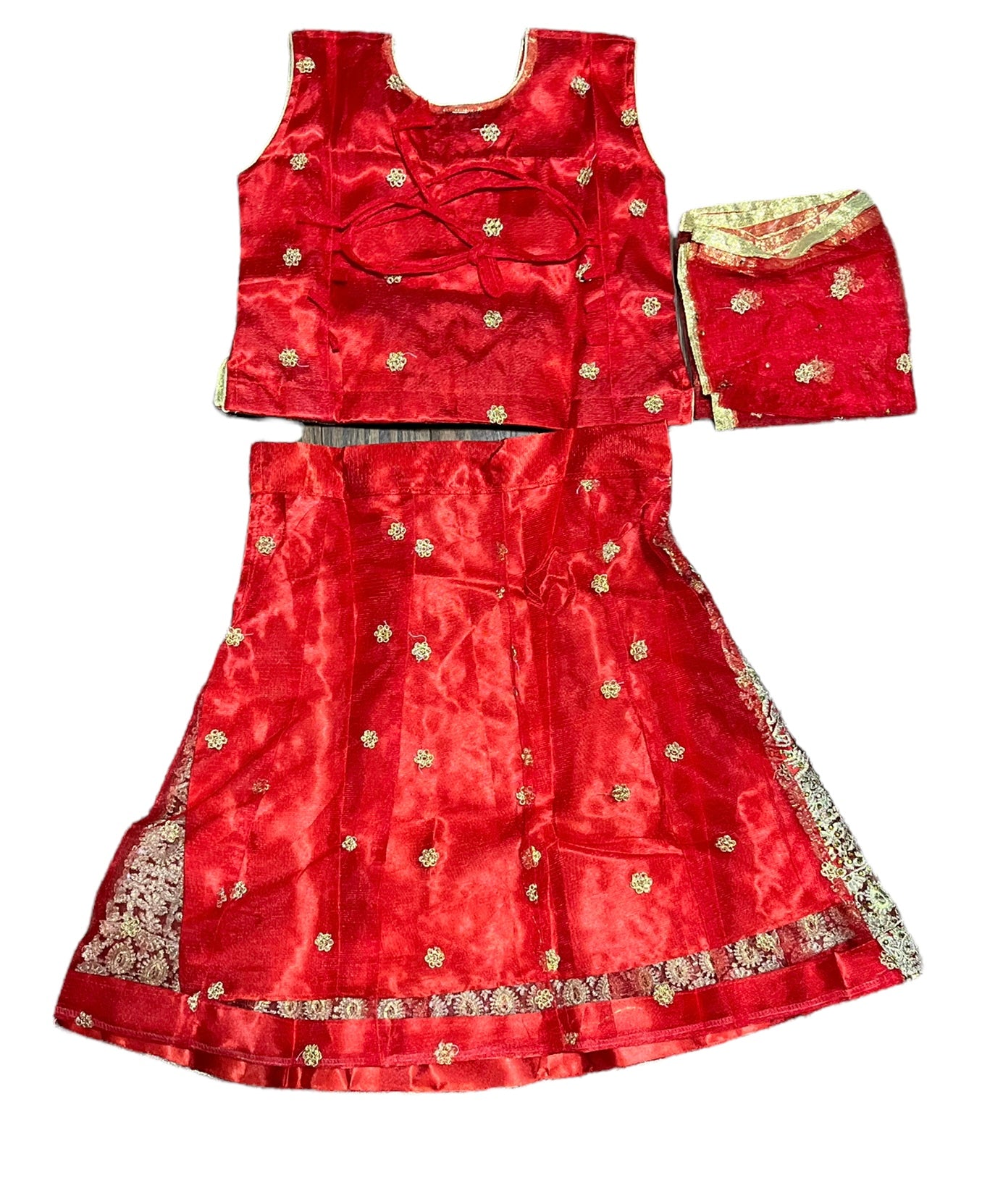 Traditional girls' Lehenga Choli set by Saree Ghor Charlotte, ethnic wear for kids aged 1-2 years, colorful and festive.
