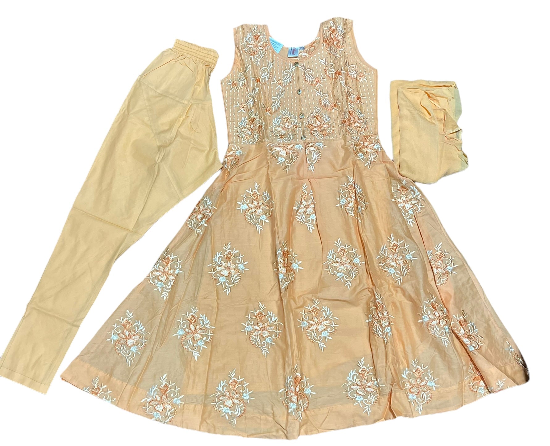 Traditional Cotton Salwar kameez Suit for Girls, Cultural Wear for Kids, 03 - Saree Ghor Charlotte